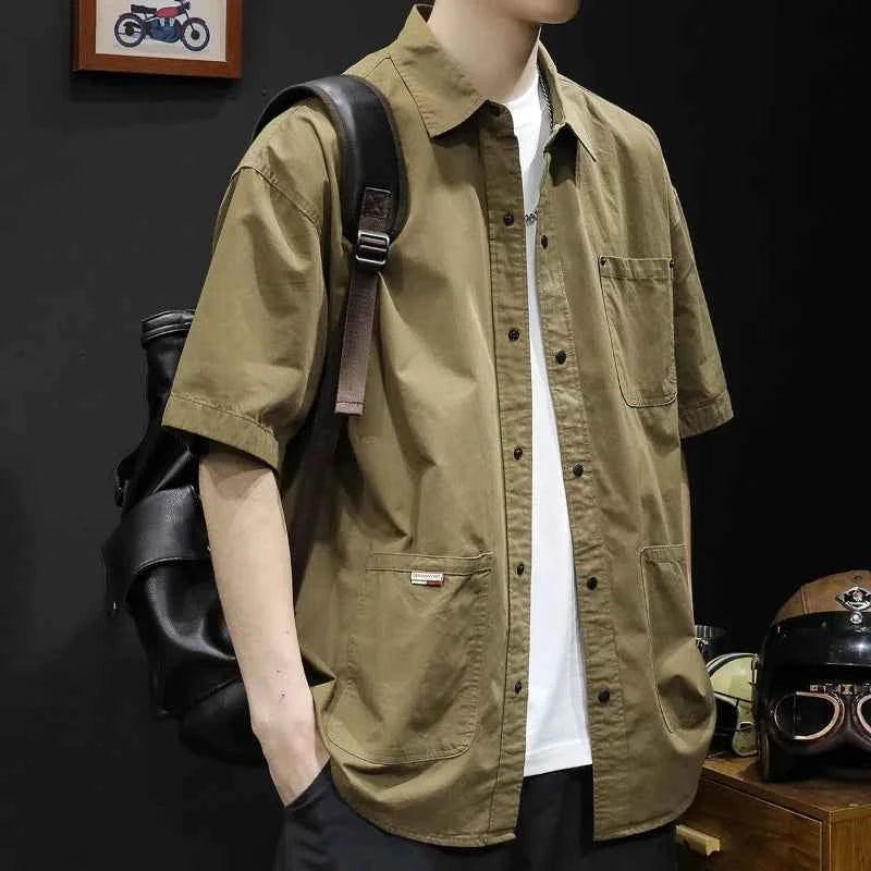 Men's Trendy Summer T-Shirt Loose – Loose Fit Casual Workwear Tee