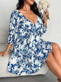 Women's Plus Size Floral Maxi Dress – Romantic V-Neck Summer Vacation Dress