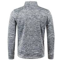 Men's Half Zipper Turtleneck Sweatshirt – Thick Pullover Turtleneck Autumn Outdoor Solid Color Top