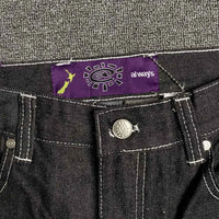 Men's Printed Embroidered Straight Jeans – Trendy Black Streetwear Denim Pants