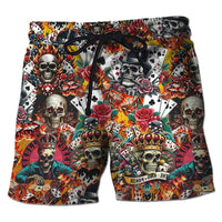 Men's Casino Poker Boardshorts – 3D Print Beach Shorts Casino Club Style