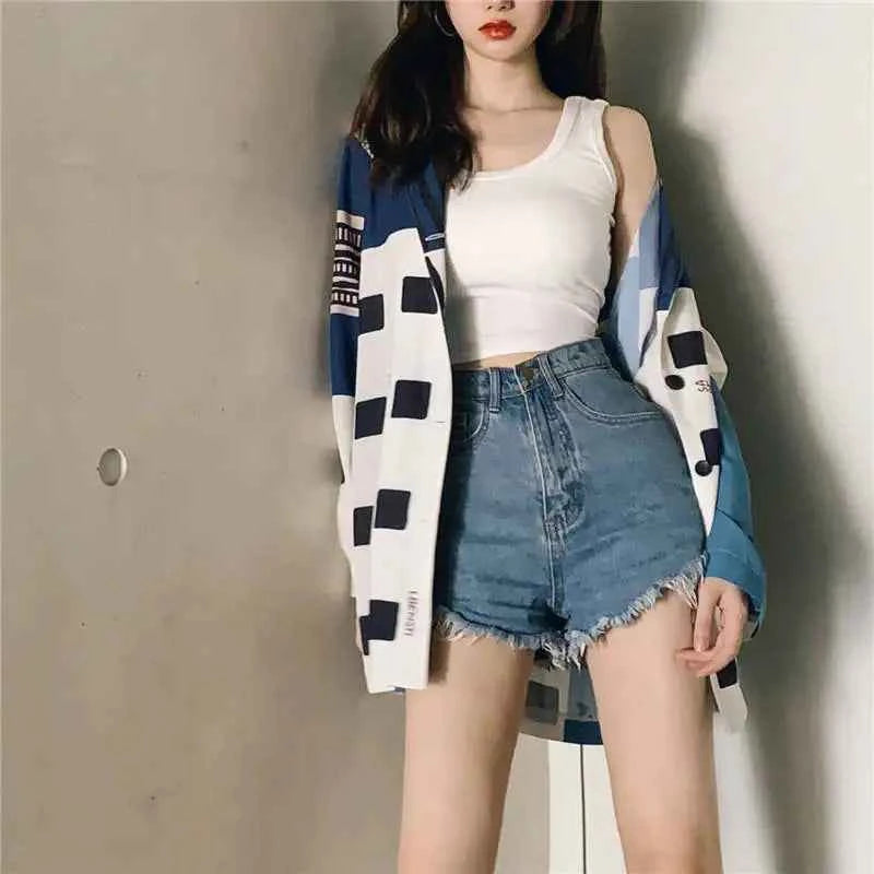Women's Y2K Crop Tank Top – Sleeveless Korean Harajuku Aesthetic Vest