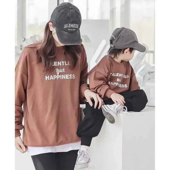 Family Matching Sweatshirts – Mom Dad Son Daughter Long Sleeve Autumn Winter Tops