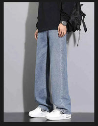 Men's Korean Straight Wide-Leg Jeans – Casual Classic Denim Pants 2026