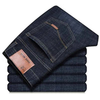 Men's Black Washed Y2K Jeans – Vintage Streetwear Stretch Casual Denim Pants