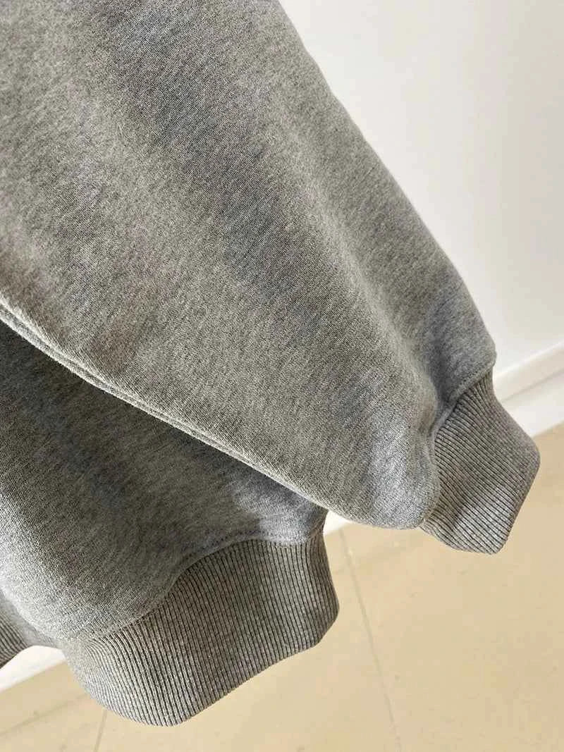 Women's Cotton Round Neck Sweatshirt – Warm Casual Long Sleeve Autumn Winter Pullover