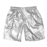 Men's Metallic Shiny Beach Shorts – Sparkly Elastic Waist Summer Hot Pants