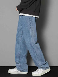 Men's Korean Straight Wide-Leg Jeans – Casual Classic Denim Pants 2026