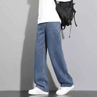 Men's Korean Straight Wide-Leg Jeans – Casual Classic Denim Pants 2026