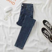 Women's Black Grey Slim Fit Jeans – Chic Cropped Smoothing Denim Pants