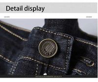 Men's Black Biker Denim Jeans – Classic Soft Stretch Casual Pants