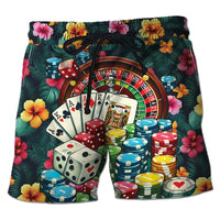 Men's Casino Poker Boardshorts – 3D Print Beach Shorts Casino Club Style