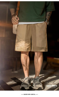 Men's Quick-Dry Cargo Shorts – Lightweight Khaki Outdoor Beach Shorts