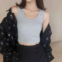 Women's Y2K Crop Tank Top – Sleeveless Korean Harajuku Aesthetic Vest