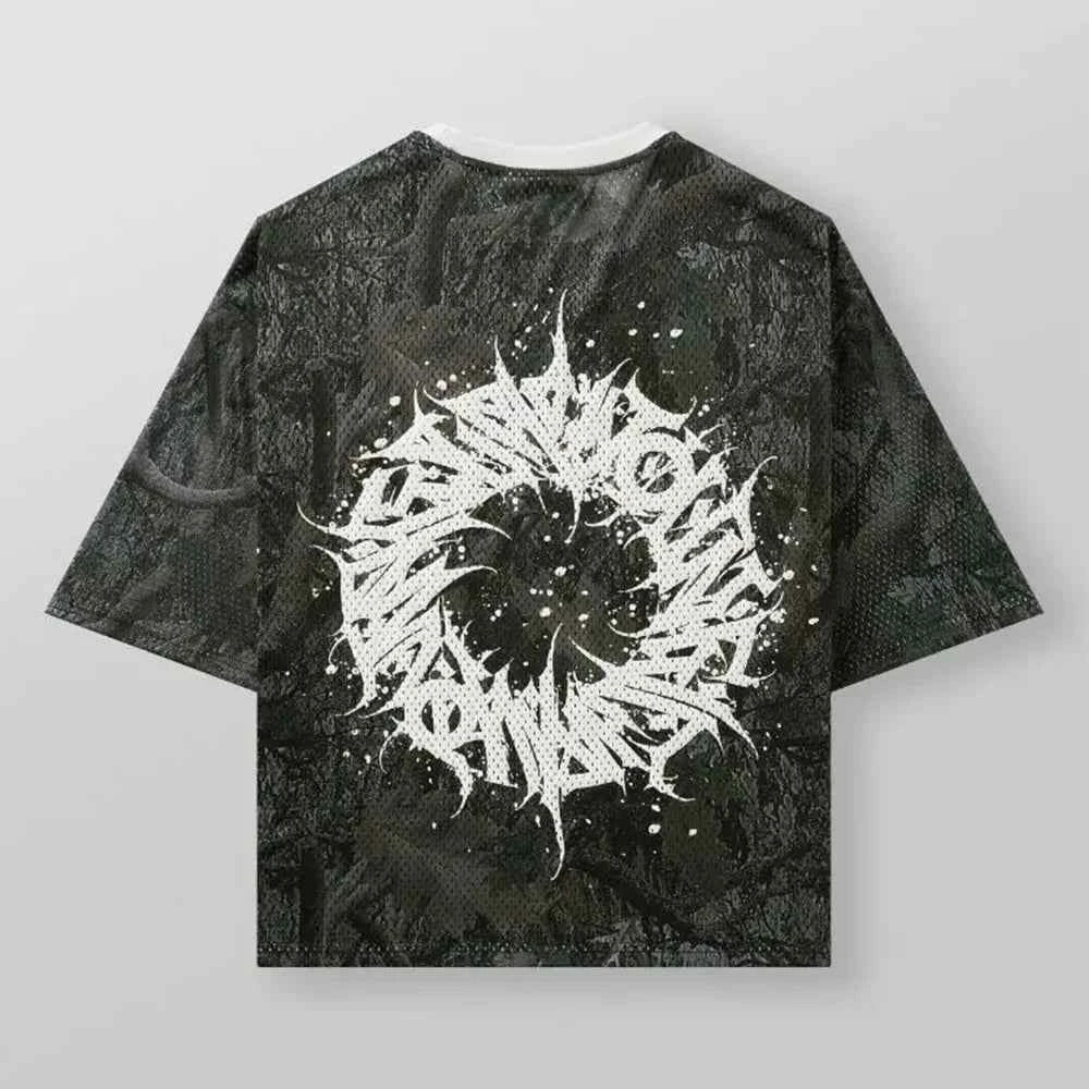 Men's Mesh Sports T-Shirt – Summer Loose Fit Gym & Running Round Neck Tee