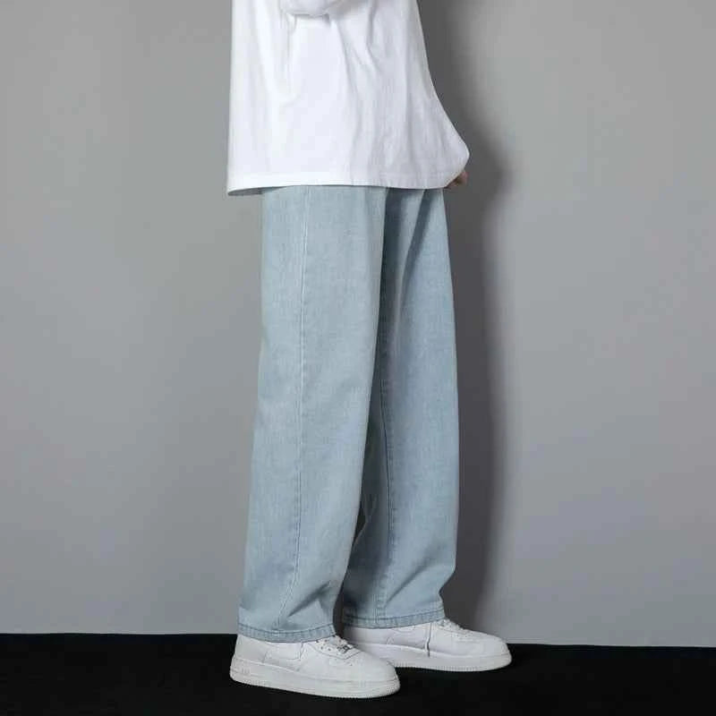 Men's Korean Straight Wide-Leg Jeans – Casual Classic Denim Pants 2026