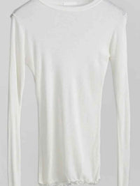 High Quality Plain T Shirt Women  Elastic Basic T-shirts Female Casual Tops Long Sleeve Sexy Thin T-shirt see through