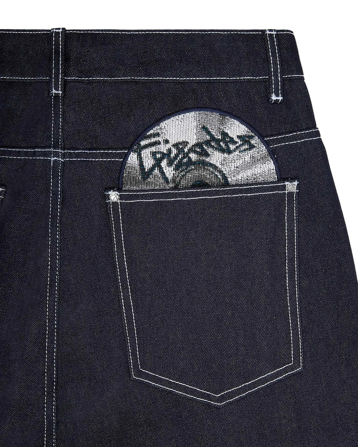 Vintage Black Wide Leg Embroidered Jeans – Hip Hop Harajuku Baggy Streetwear Pants