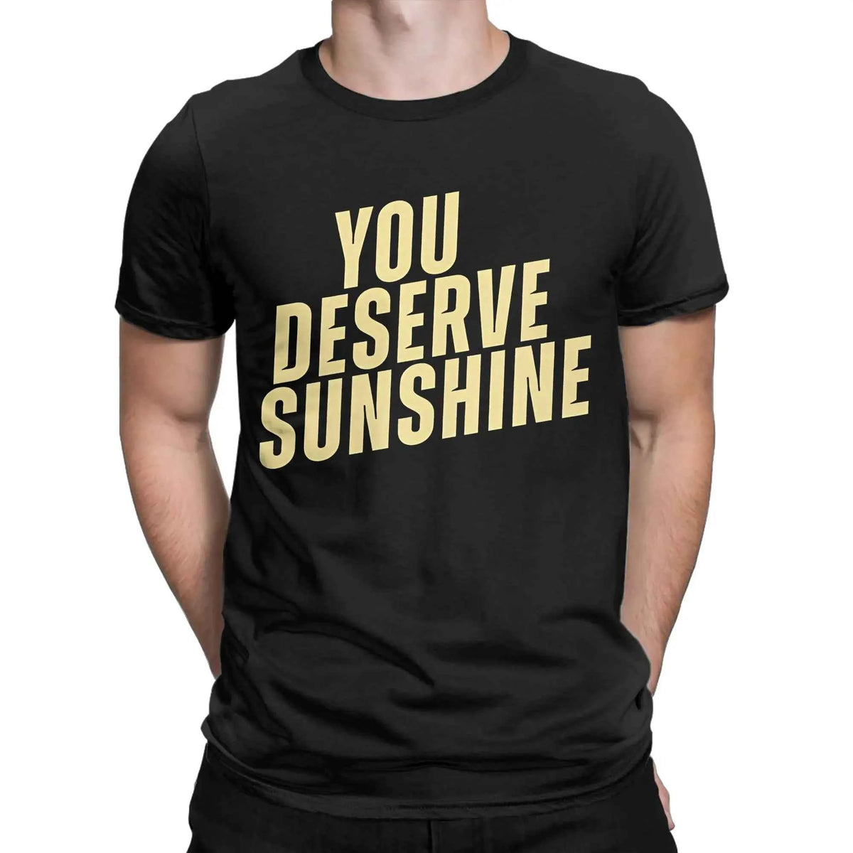 Men's Graphic Cotton T-Shirt – “You Deserve Sunshine” Scott Hunter Kip Grady Short Sleeve Tee