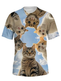 Cute Squirrel Graphic T-Shirt – Funny 3D Animal Print Unisex Casual Tee