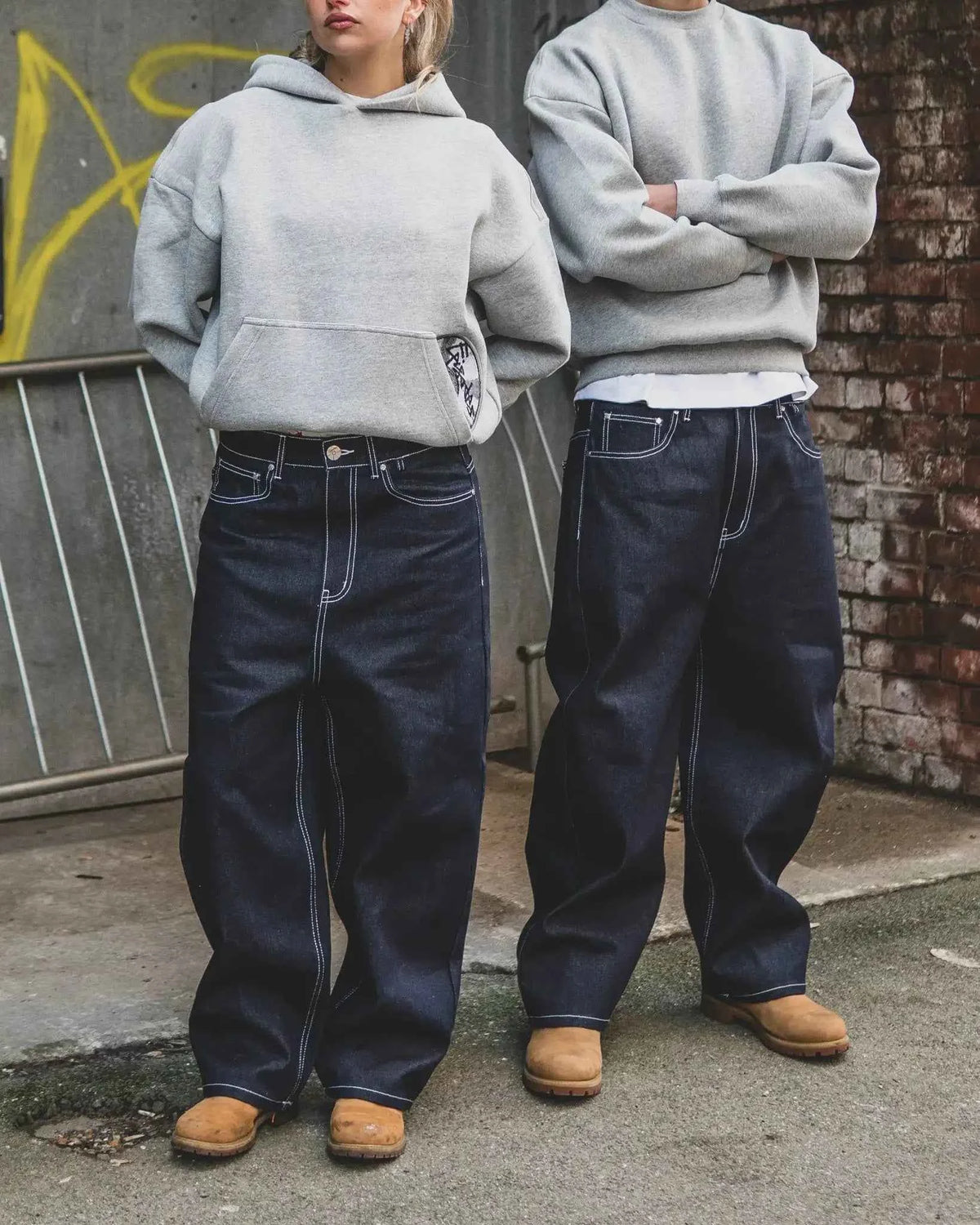 Retro Black Embroidered Wide Leg Jeans – Hip Hop Harajuku Streetwear Pants