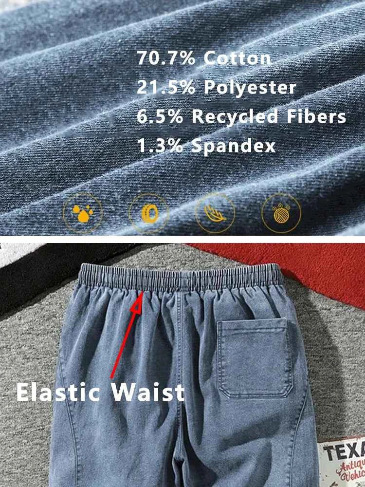 Men's Cargo Jogger Denim Jeans – Baggy Streetwear Harem Pants
