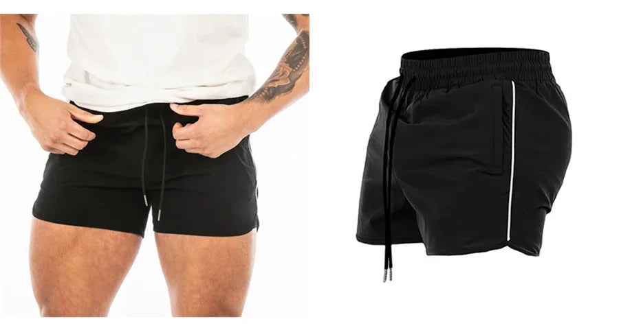 Men's Quick-Dry Gym Running Shorts – Multi-Pocket Fitness Beach Shorts 2024
