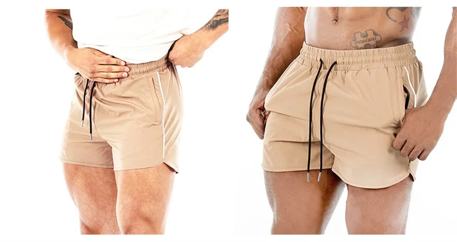 Men's Quick-Dry Gym Running Shorts – Multi-Pocket Fitness Beach Shorts 2024