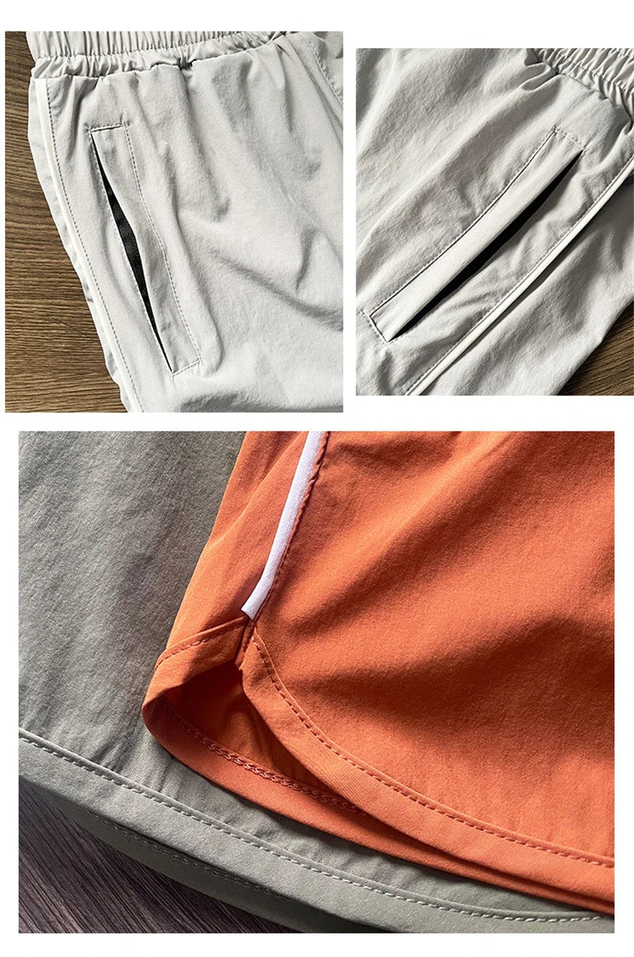 Men's Quick-Dry Gym Running Shorts – Multi-Pocket Fitness Beach Shorts 2024