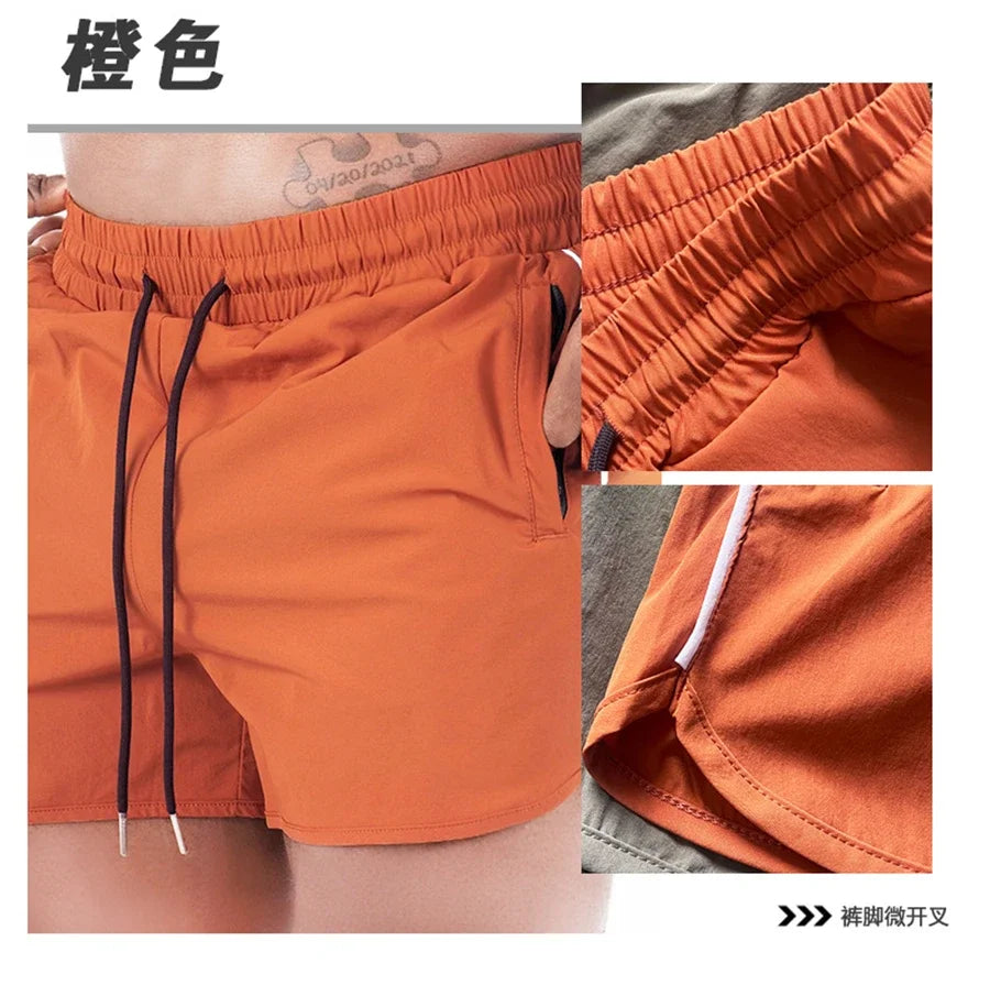 Men's Quick-Dry Gym Running Shorts – Multi-Pocket Fitness Beach Shorts 2024