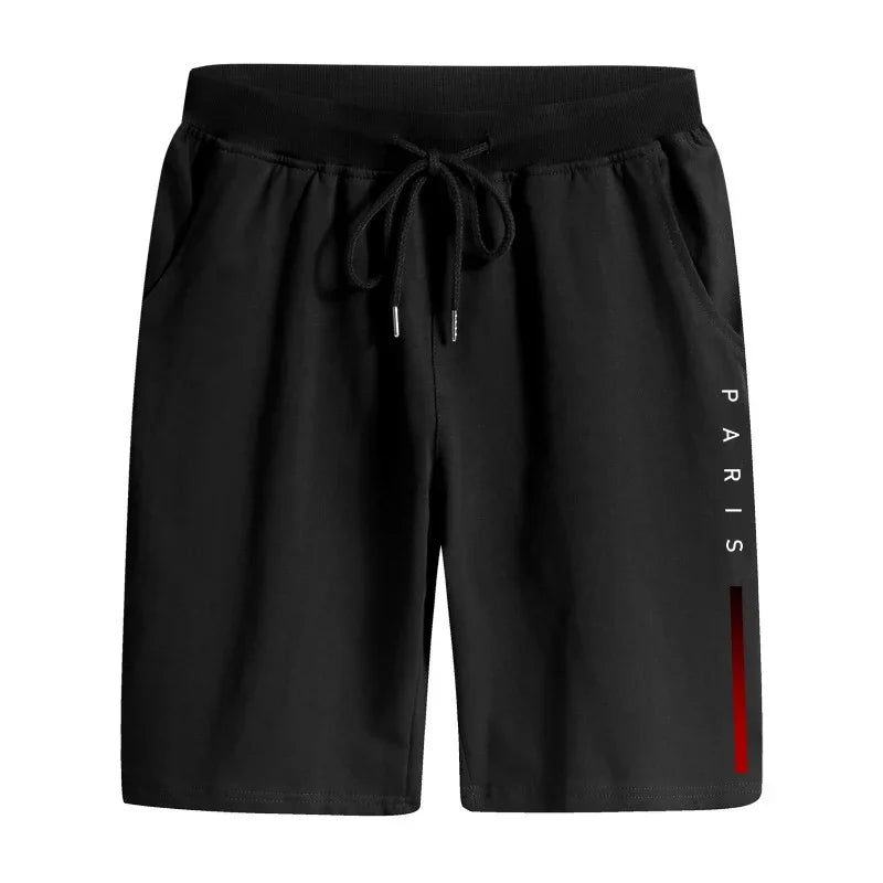 Men's PARIS Print Bermuda Shorts – Urban Casual Knee-Length Shorts 2025