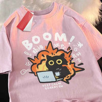 Oversized Cotton Cartoon T-Shirt Unisex – Casual Graphic Loose Fit Tee