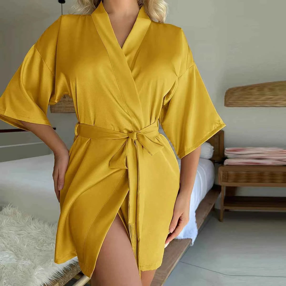 Women's Silky Lace Nightgown Robe Set – Sexy Comfortable Homewear Pajamas