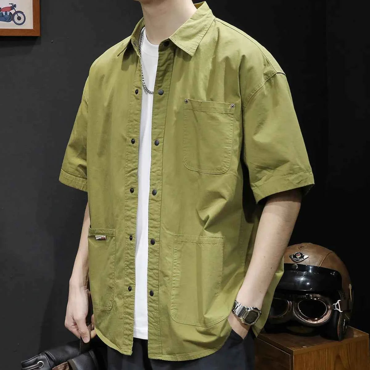 Men's Trendy Summer T-Shirt Loose – Loose Fit Casual Workwear Tee
