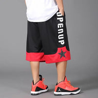 Men’s summer casual capri shorts loose fit hip hop straight pants plus size