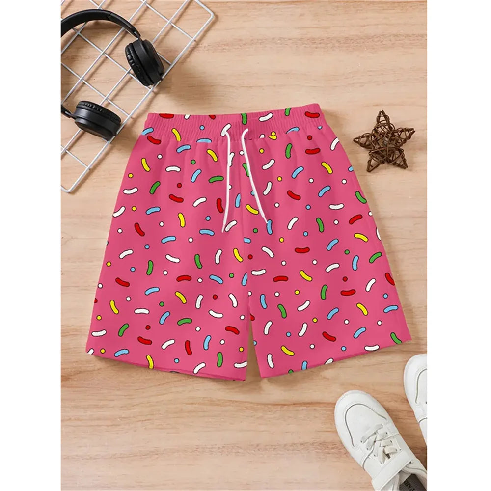 Men's 3D Print Skateboard Board Shorts – Funny Drawstring Beach Swim Trunks