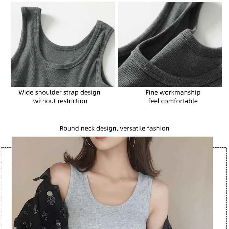 Women's Y2K Crop Tank Top – Sleeveless Korean Harajuku Aesthetic Vest