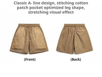 Men's Quick-Dry Cargo Shorts – Lightweight Khaki Outdoor Beach Shorts