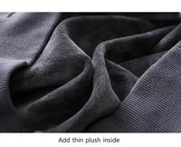 Men's Golf Pullover Sweatshirt – Round Neck Thin Velvet Autumn Winter Sweater