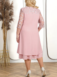 Women's Plus Size Floral Formal Dress – Elegant Loose Party & Wedding Dress 2025