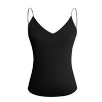 Women's Slim Camisole Tank Top – Solid Sleeveless Summer Strap Vest