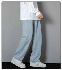 Men's Korean Straight Wide-Leg Jeans – Casual Classic Denim Pants 2026