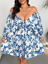 Women's Plus Size Floral Maxi Dress – Romantic V-Neck Summer Vacation Dress