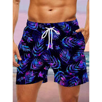 Men's Tropical Palm Tree Board Shorts– 3D Print Summer Beach Shorts 2025