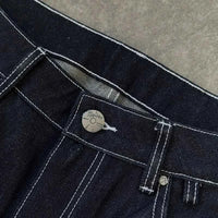 Vintage Black Wide Leg Embroidered Jeans – Hip Hop Harajuku Baggy Streetwear Pants