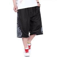 Men’s summer casual capri shorts loose fit hip hop straight pants plus size