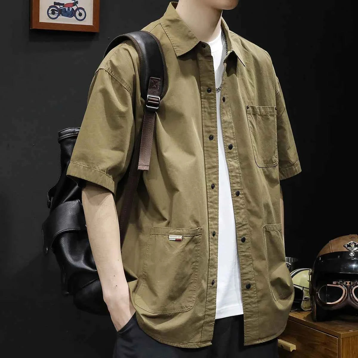 Men's Trendy Summer T-Shirt Loose – Loose Fit Casual Workwear Tee