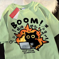 Oversized Cotton Cartoon T-Shirt Unisex – Casual Graphic Loose Fit Tee