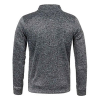 Men's Half Zipper Turtleneck Sweatshirt – Thick Pullover Turtleneck Autumn Outdoor Solid Color Top
