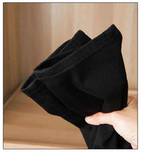 Men's Pure Black Slim Fit Jeans – Light Luxury Stretch Straight Leg Pants 2025
